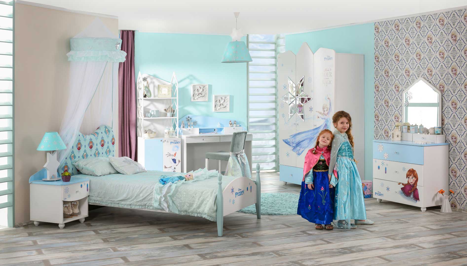 Eiskonigin Anna Und Elsa Kinderzimmer Set 3 Tlg