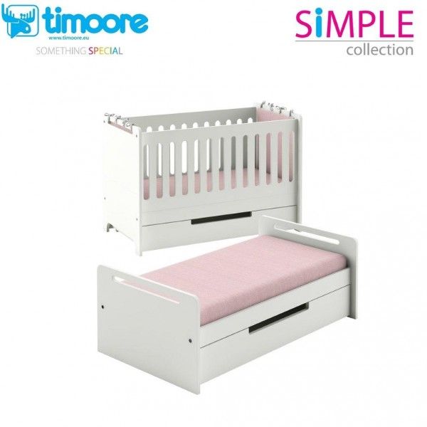 Timoore Babybett Simple umbaubar zum Juniorbett