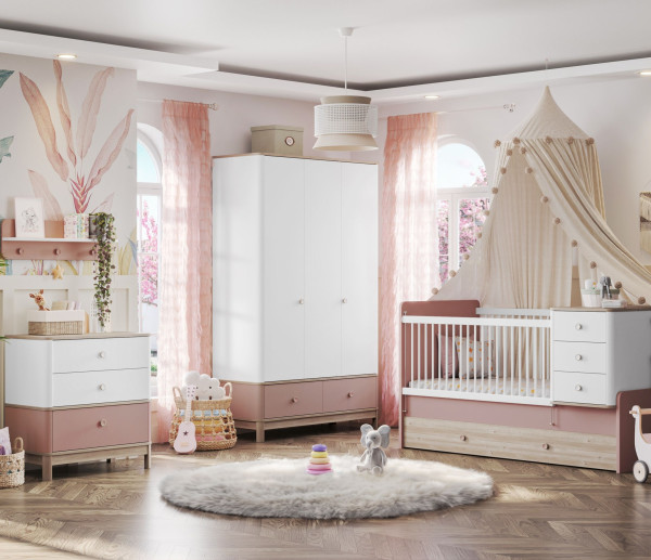 Newjoy BONO PINK Babyzimmer 4-teilig