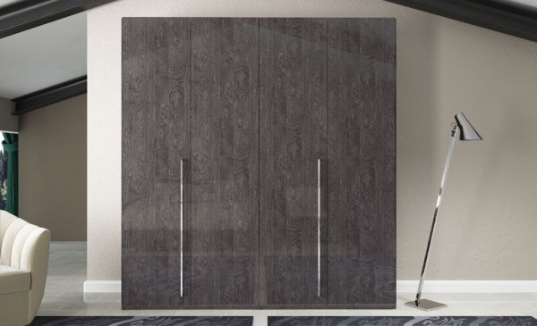 Kleiderschrank SARAH GREY BIRCH, italienische luxus Möbel, 4 -türgig