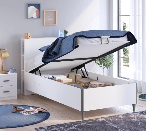 Cilek WHITE Bett mit Bettkasten, 120x200 cm