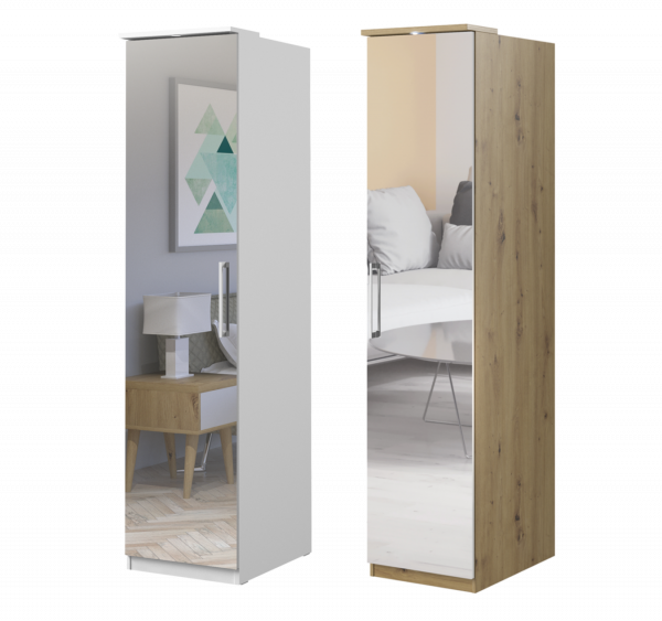 Kleiderschrank OPTIMA mit Spiegel, 1-tuerig