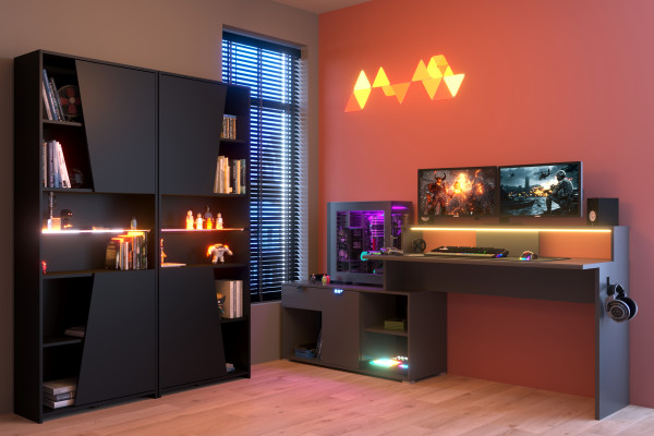Parisot Jugendzimmer-Set Gaming Work 1, 3-tlg.