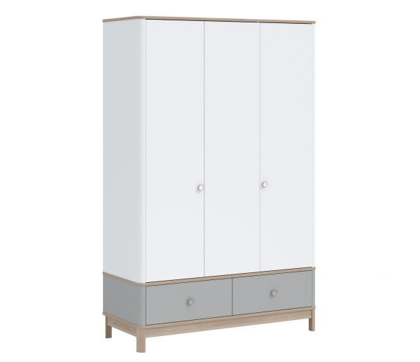 Newjoy BONO GREY Kleiderschrank 3-türig