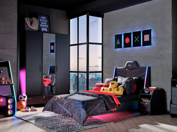 Almila ROOX Gaming Jugendzimmer, 3-tlg.