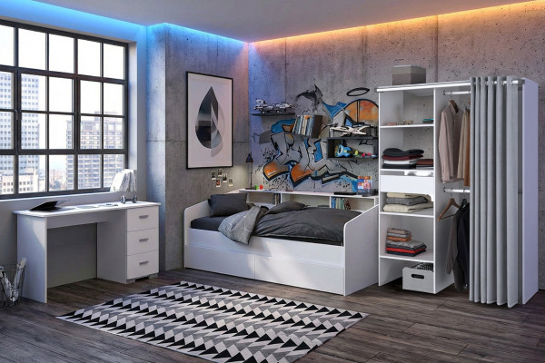Parisot Jugendzimmer-Set Mega 13 Weiss, 2-teilig
