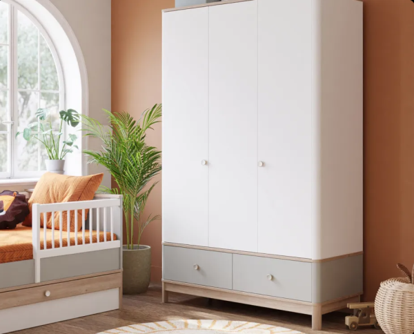 Newjoy BONO GREY Kleiderschrank 3-türig