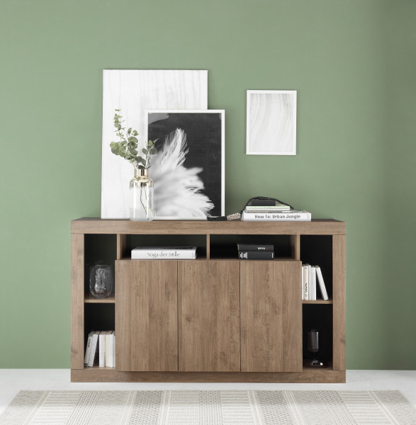 Sideboard RIMINI Mercure NB Holzstruktur, 3 Türen