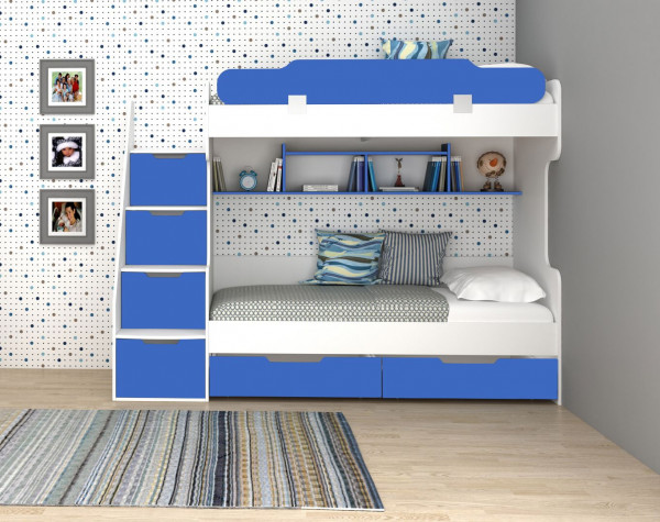 Etagenbett HAPPY in blau