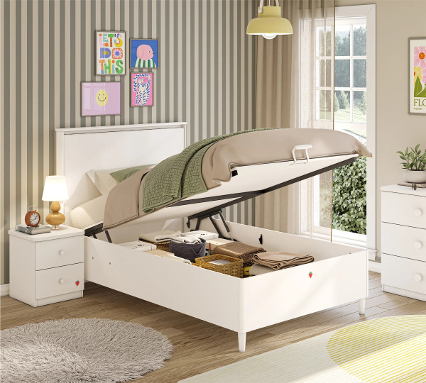 Cilek VARIA weiß Bett mit Stauraum, 2 Größen