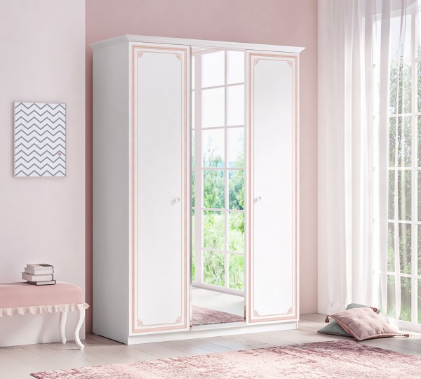 Cilek SELENA PINK Kleiderschrank mit Spiegel